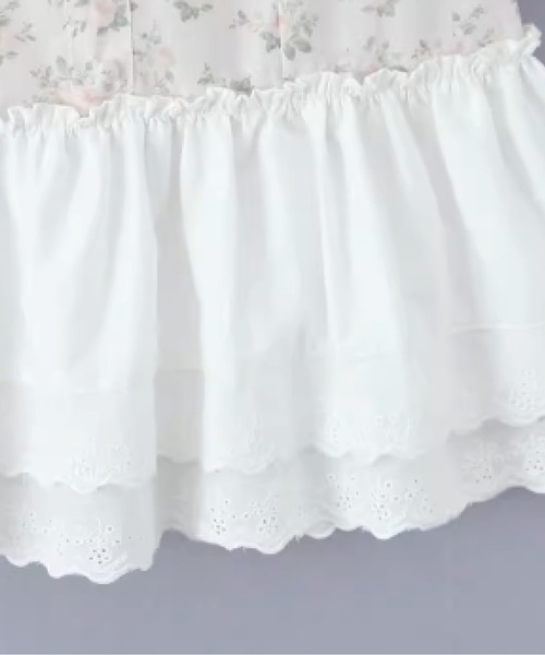 LA POMME petit（ラポミ・プチ）の「Waisted Garden Flare Cami Dress（ワンピース・レディース・ピンク・LARGE/MEDIUM/SMALL）」の4枚目の写真