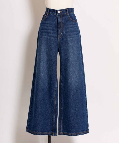 NOELA（ノエラ）の「デニムワイドパンツ（デニムパンツ・レディース・オフホワイト/ダークインディゴブルー・S/M）」の16枚目の写真