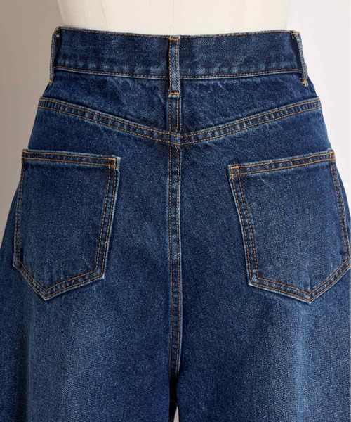 NOELA（ノエラ）の「デニムワイドパンツ（デニムパンツ・レディース・オフホワイト/ダークインディゴブルー・S/M）」の19枚目の写真