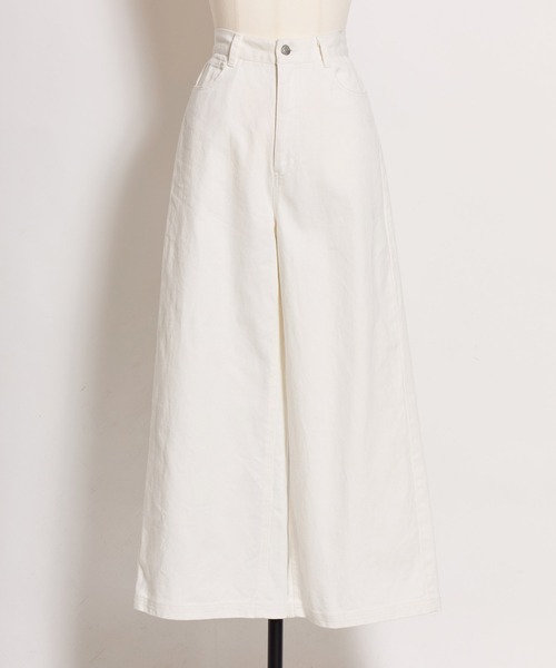 NOELA（ノエラ）の「デニムワイドパンツ（デニムパンツ・レディース・オフホワイト/ダークインディゴブルー・S/M）」の20枚目の写真