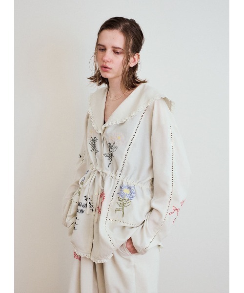 COEL（コエル）の「ヴィンテージ刺繍ブラウス（シャツ/ブラウス・レディース・ブラック/アイボリー・FREE）」の2枚目の写真