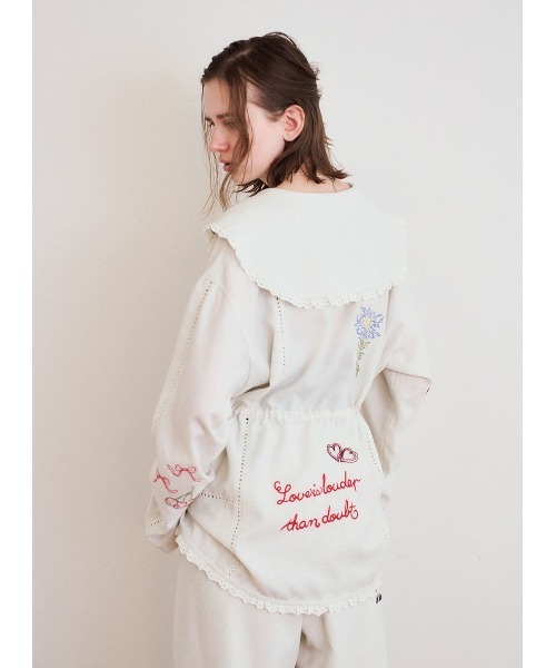 COEL（コエル）の「ヴィンテージ刺繍ブラウス（シャツ/ブラウス・レディース・ブラック/アイボリー・FREE）」の4枚目の写真