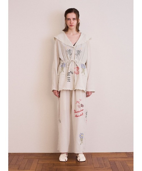 COEL（コエル）の「ヴィンテージ刺繍ブラウス（シャツ/ブラウス・レディース・ブラック/アイボリー・FREE）」の6枚目の写真