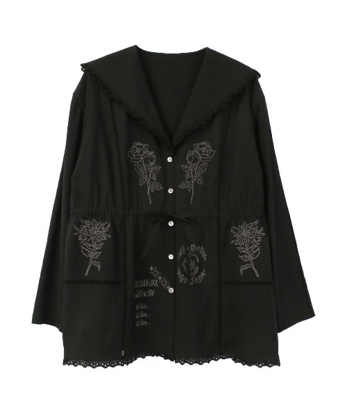 COEL（コエル）の「ヴィンテージ刺繍ブラウス（シャツ/ブラウス・レディース・ブラック/アイボリー・FREE）」の19枚目の写真