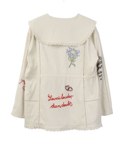 COEL（コエル）の「ヴィンテージ刺繍ブラウス（シャツ/ブラウス・レディース・ブラック/アイボリー・FREE）」の12枚目の写真