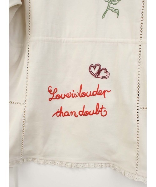 COEL（コエル）の「ヴィンテージ刺繍ブラウス（シャツ/ブラウス・レディース・ブラック/アイボリー・FREE）」の15枚目の写真