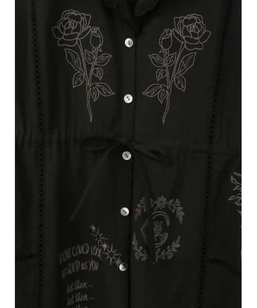 COEL（コエル）の「ヴィンテージ刺繍ブラウス（シャツ/ブラウス・レディース・ブラック/アイボリー・FREE）」の22枚目の写真