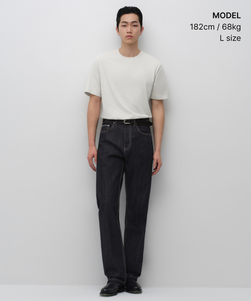 MUSINSA STANDARD（ムシンサスタンダード）の「レギュラークルネックTシャツ [ダスティクリーム]（Tシャツ/カットソー・メンズ・その他・SMALL/MEDIUM/LARGE/X-LARGE/2XL/3XL）」の2枚目の写真