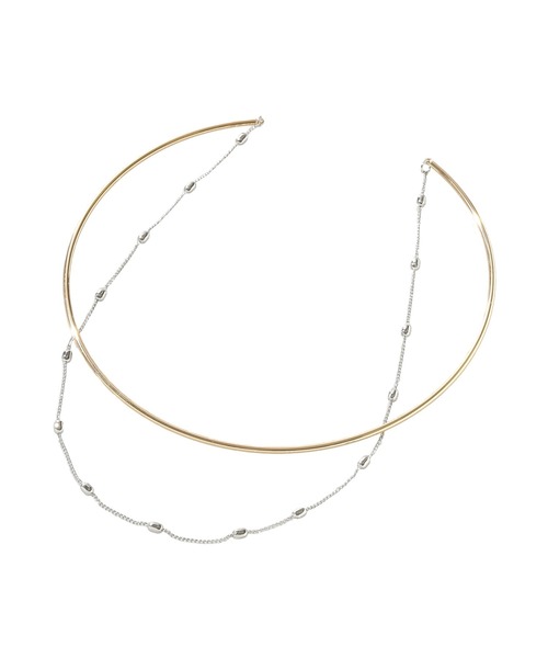 Green　Parks（グリーンパークス）の「チェーン付きチョーカー（ネックレス・レディース・ゴールド/シルバー・FREE）」の2枚目の写真