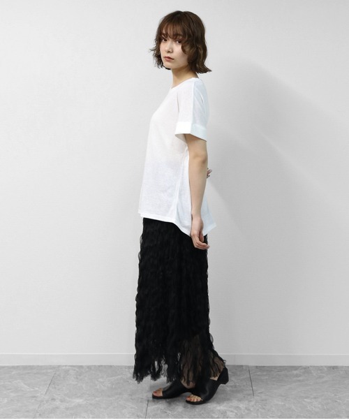 THE CELL.(ザセルドット)の「ウエーブレース ロングSK WAVE LACE LONG SKIRT(スカート・レディース・ブラック/アイボリー・FREE)」の7枚目の写真