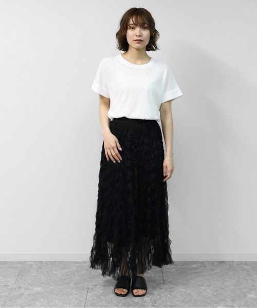 THE CELL.(ザセルドット)の「ウエーブレース ロングSK WAVE LACE LONG SKIRT(スカート・レディース・ブラック/アイボリー・FREE)」の17枚目の写真