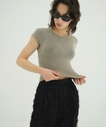 SPONGY SHEER POLO KNIT TOPS（ポロシャツ）｜CLANE（クラネ）の