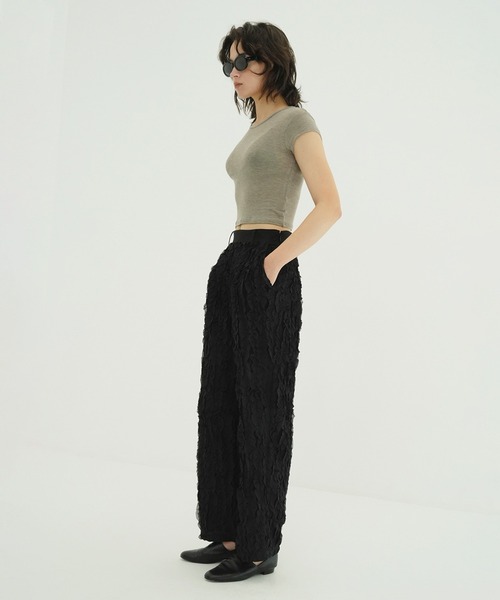 CLANE(クラネ)の「SOFT SHEER COMPACT TOPS(Tシャツ/カットソー・レディース・ミント/ブラック/ホワイト/グレー・2/1)」の12枚目の写真