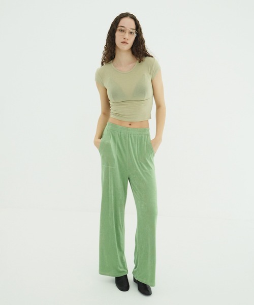 CLANE(クラネ)の「SOFT SHEER COMPACT TOPS(Tシャツ/カットソー・レディース・ミント/ブラック/ホワイト/グレー・2/1)」の15枚目の写真