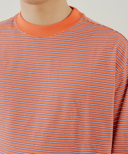 Kastane（カスタネ）の「【ユニセックス/一部店舗限定】BM マルチボーダーロンT（Tシャツ/カットソー・レディース・ホワイト/オレンジ/グレー・FREE）」の15枚目の写真