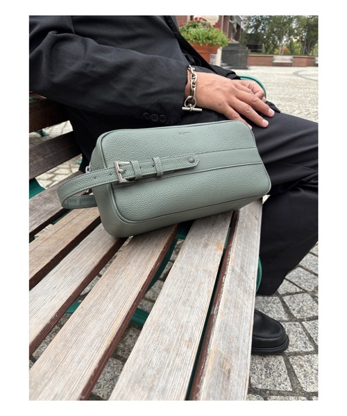 SOLATINA(ソラチナ)の「SOLATINA ソラチナ international ser. ソフトシュリンクレザースクエアセカンドバッグ 大サイズ(クラッチバッグ・メンズ・ブラック/ネイビー/カーキ/ライトブラウン/チョコ・FREE)」の6枚目の写真