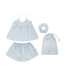 LAZYZ（レイジジ）の「ショートシエスタパジャマスクランチポーチセット（4色展開）（ルームウェア/パジャマ）」