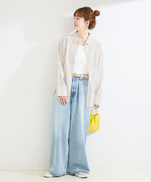 手洗い可 / スパンコール刺繍シャツ（シャツ/ブラウス）｜B.C STOCK