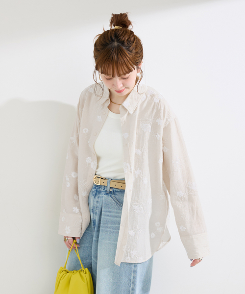手洗い可 / スパンコール刺繍シャツ（シャツ/ブラウス）｜B.C STOCK