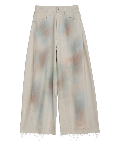 Ameri(アメリ)の「WIDE SIDE TUCK PAINT DENIM PANTS(デニムパンツ・レディース・ブラック/アイボリー・26inch/25inch/24inch)」の16枚目の写真