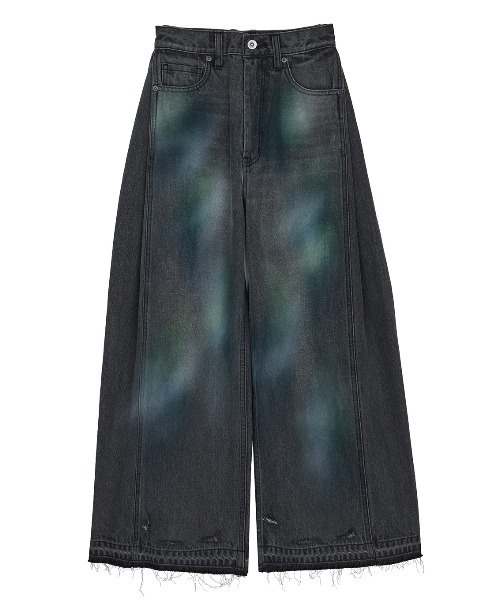 Ameri(アメリ)の「WIDE SIDE TUCK PAINT DENIM PANTS(デニムパンツ・レディース・ブラック/アイボリー・26inch/25inch/24inch)」の17枚目の写真