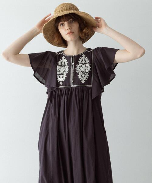 URBAN RESEARCH Sonny Label(アーバンリサーチサニーレーベル)の「スパンコールエンブロイダリーワンピース(ワンピース・レディース・ブラック/オレンジ/ブルー・FREE)」の5枚目の写真