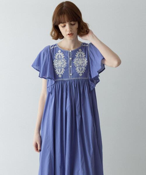 URBAN RESEARCH Sonny Label(アーバンリサーチサニーレーベル)の「スパンコールエンブロイダリーワンピース(ワンピース・レディース・ブラック/オレンジ/ブルー・FREE)」の14枚目の写真
