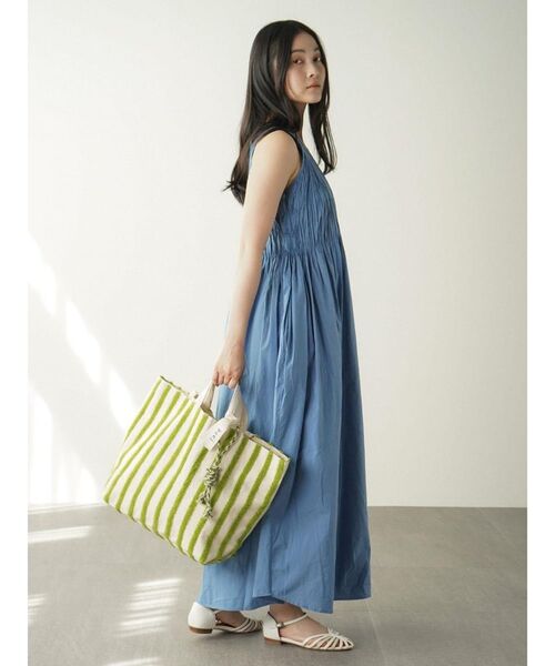 FIKA.（フィーカ）の「Loop embroidered stripe bag（トートバッグ・レディース・グリーン系その他3/ブラック/ダークブラウン・FREE）」の22枚目の写真