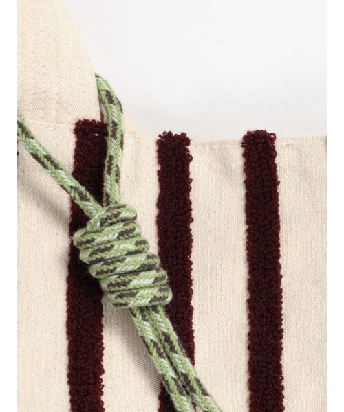 FIKA.（フィーカ）の「Loop embroidered stripe bag（トートバッグ・レディース・グリーン系その他3/ブラック/ダークブラウン・FREE）」の13枚目の写真