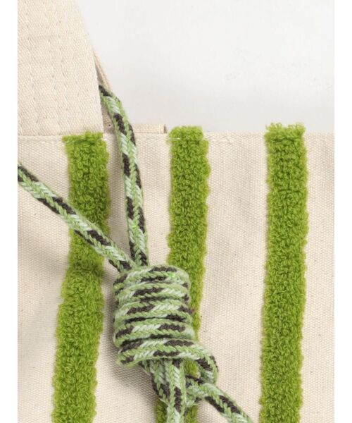 FIKA.（フィーカ）の「Loop embroidered stripe bag（トートバッグ・レディース・グリーン系その他3/ブラック/ダークブラウン・FREE）」の15枚目の写真