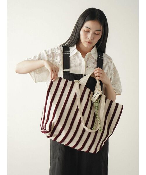 Loop embroidered stripe bag（トートバッグ）｜FIKA.（フィーカ）の
