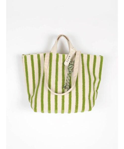 FIKA.（フィーカ）の「Loop embroidered stripe bag（トートバッグ・レディース・グリーン系その他3/ブラック/ダークブラウン・FREE）」の5枚目の写真