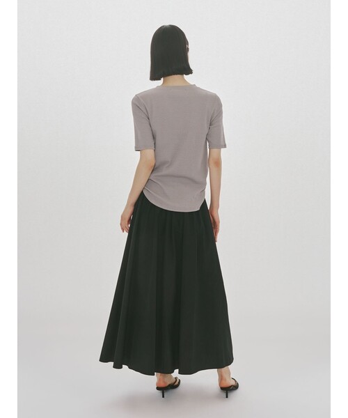 MIDIUMISOLID(ミディウミソリッド)の「MIDIUMISOLID for Ladies タックドギャザーボリュームスカート(スカート・レディース・ブラック/チャコールグレー/ブルー・FREE)」の10枚目の写真