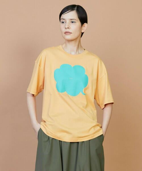 FRAPBOIS（フラボア）の「フキダシT（Tシャツ/カットソー・レディース・ネイビー/オレンジ/アイボリー・2/1）」の3枚目の写真