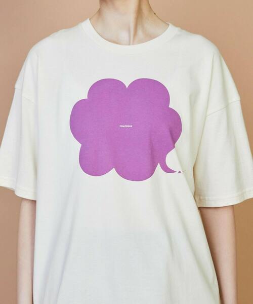 FRAPBOIS（フラボア）の「フキダシT（Tシャツ/カットソー・レディース・ネイビー/オレンジ/アイボリー・2/1）」の7枚目の写真