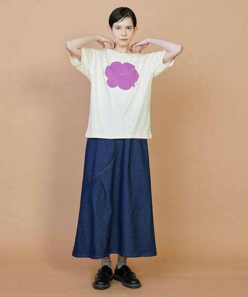 FRAPBOIS（フラボア）の「フキダシT（Tシャツ/カットソー・レディース・ネイビー/オレンジ/アイボリー・2/1）」の10枚目の写真