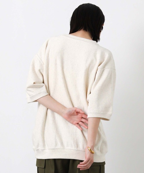 Champion(チャンピオン)の「チャンピオンロゴ裏毛カットソー(Tシャツ/カットソー・レディース・オートミール/ネイビー/グレー・M)」の18枚目の写真