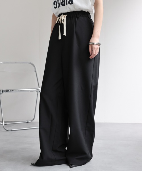 ap retro(アプレトロ)の「【SETUP可能】ドライタッチイージーワイドパンツ(その他パンツ・レディース・ブラウン/ブラック/ライトベージュ・FREE)」の10枚目の写真