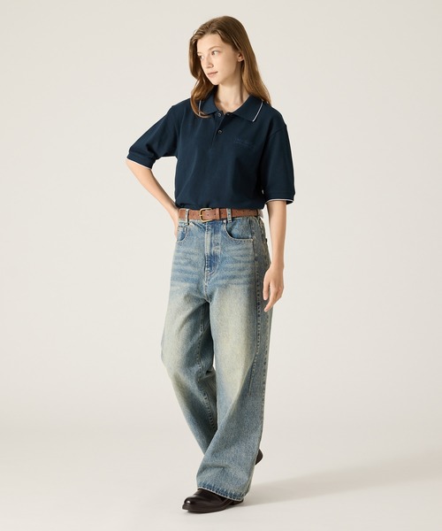 CLEL（クレイル）の「【CLEL】Giza Cotton Kanoko Polo Shirt / ギザコットン 鹿子ポロシャツ(抗菌防臭)（ポロシャツ・メンズ・ブラック系/チャコールグレー/ブラウン/ブラウン系/ネイビー/グレー系/ブラック/ネイビー系・XS/S/M/L）」の9枚目の写真