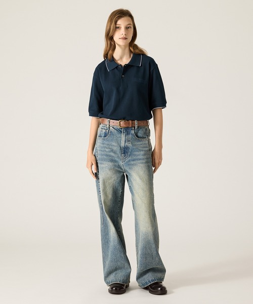 CLEL（クレイル）の「【CLEL】Giza Cotton Kanoko Polo Shirt / ギザコットン 鹿子ポロシャツ(抗菌防臭)（ポロシャツ・メンズ・ブラック系/チャコールグレー/ブラウン/ブラウン系/ネイビー/グレー系/ブラック/ネイビー系・XS/S/M/L）」の10枚目の写真