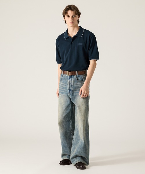 CLEL（クレイル）の「【CLEL】Giza Cotton Kanoko Polo Shirt / ギザコットン 鹿子ポロシャツ(抗菌防臭)（ポロシャツ・メンズ・ブラック系/チャコールグレー/ブラウン/ブラウン系/ネイビー/グレー系/ブラック/ネイビー系・XS/S/M/L）」の13枚目の写真