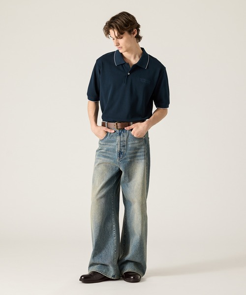 CLEL（クレイル）の「【CLEL】Giza Cotton Kanoko Polo Shirt / ギザコットン 鹿子ポロシャツ(抗菌防臭)（ポロシャツ・メンズ・ブラック系/チャコールグレー/ブラウン/ブラウン系/ネイビー/グレー系/ブラック/ネイビー系・XS/S/M/L）」の14枚目の写真