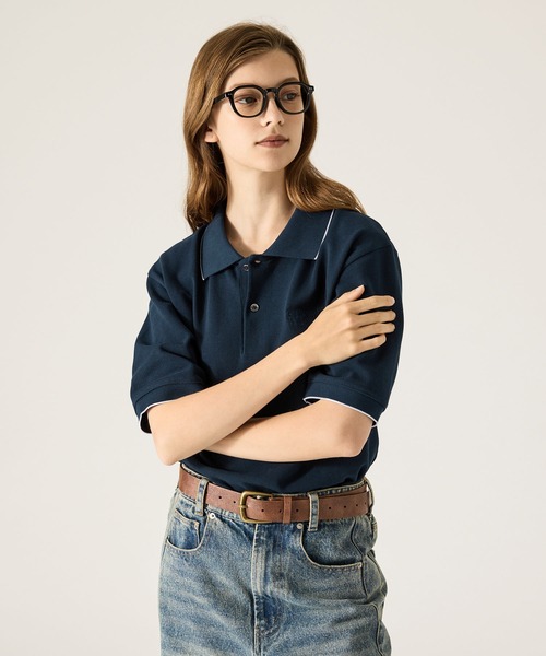 CLEL（クレイル）の「【CLEL】Giza Cotton Kanoko Polo Shirt / ギザコットン 鹿子ポロシャツ(抗菌防臭)（ポロシャツ・メンズ・ブラック系/チャコールグレー/ブラウン/ブラウン系/ネイビー/グレー系/ブラック/ネイビー系・XS/S/M/L）」の15枚目の写真