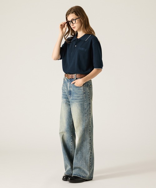 CLEL（クレイル）の「【CLEL】Giza Cotton Kanoko Polo Shirt / ギザコットン 鹿子ポロシャツ(抗菌防臭)（ポロシャツ・メンズ・ブラック系/チャコールグレー/ブラウン/ブラウン系/ネイビー/グレー系/ブラック/ネイビー系・XS/S/M/L）」の17枚目の写真