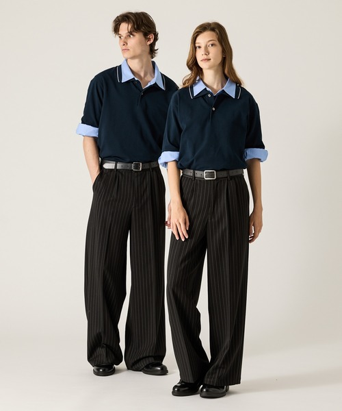 CLEL（クレイル）の「【CLEL】Giza Cotton Kanoko Polo Shirt / ギザコットン 鹿子ポロシャツ(抗菌防臭)（ポロシャツ・メンズ・ブラック系/チャコールグレー/ブラウン/ブラウン系/ネイビー/グレー系/ブラック/ネイビー系・XS/S/M/L）」の21枚目の写真