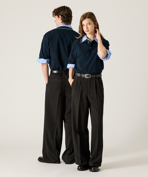 CLEL（クレイル）の「【CLEL】Giza Cotton Kanoko Polo Shirt / ギザコットン 鹿子ポロシャツ(抗菌防臭)（ポロシャツ・メンズ・ブラック系/チャコールグレー/ブラウン/ブラウン系/ネイビー/グレー系/ブラック/ネイビー系・XS/S/M/L）」の22枚目の写真