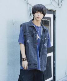 L.H.P（エルエイチピー）の「CHRONOIZM/クロノイズム/DENIM VEST（ベスト）」