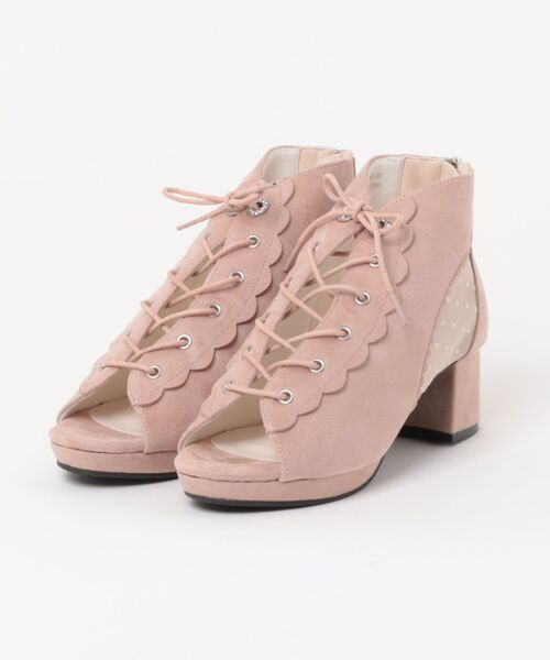 algy(アルジー)の「【algy】レースアップサンダル(サンダル・キッズ・ブラック/ピンク・21.0cm/22.0cm/24.0cm/20.0cm/23.0cm)」の2枚目の写真