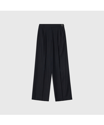 ヘレナ リネン ストレート スラックス_ブラック / HELENA LINEN STRAIGHT SLACKS_BLACK