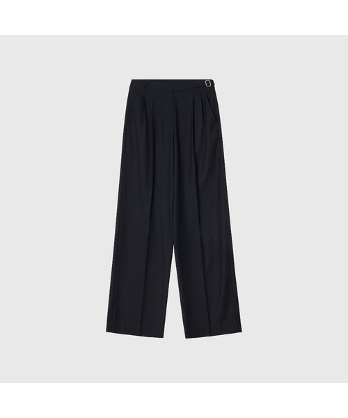 LOOKAST(ルックキャスト)の「ヘレナ リネン ストレート スラックス_ブラック / HELENA LINEN STRAIGHT SLACKS_BLACK(その他パンツ・レディース・ブラック・SMALL/MEDIUM)」の1枚目の写真